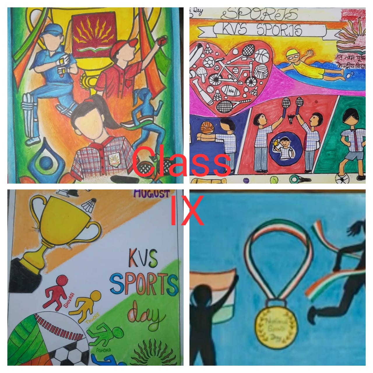 poster-making-competition-national-sports-day-kendriya-vidyalaya